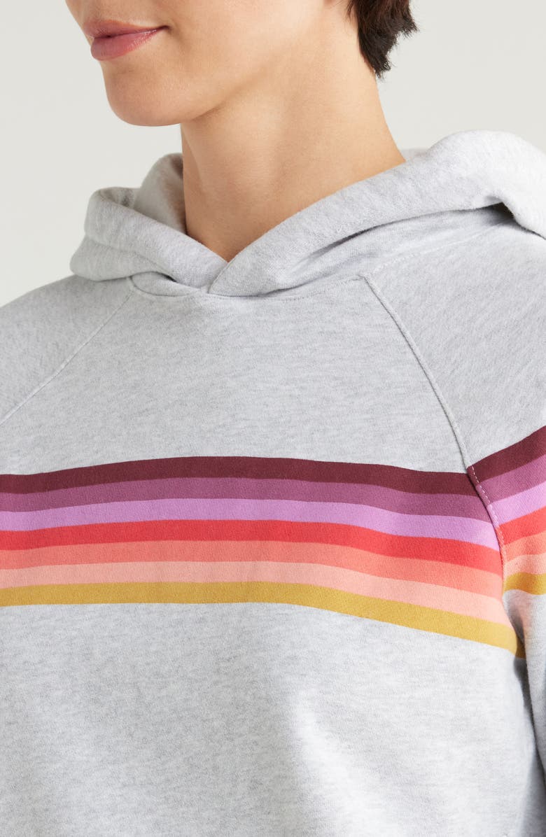 Marine Layer Anytime Stripe Detail Cotton Blend Hoodie, Alternate, color, 