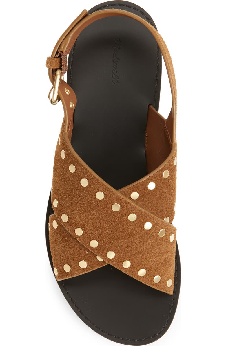 Madewell The Tuley Crossover Sandal, Alternate, color, Dried Acorn
