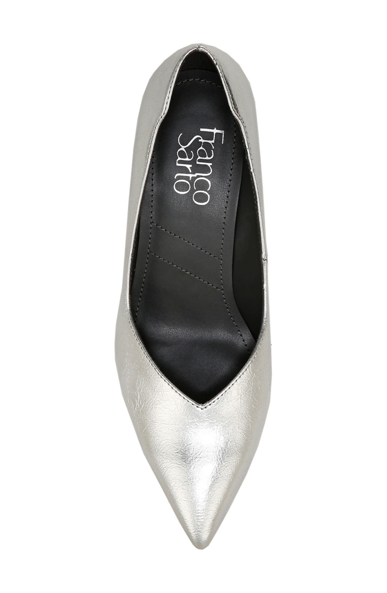 Franco Sarto Aurora Pointed Toe Pump, Alternate, color, Silver
