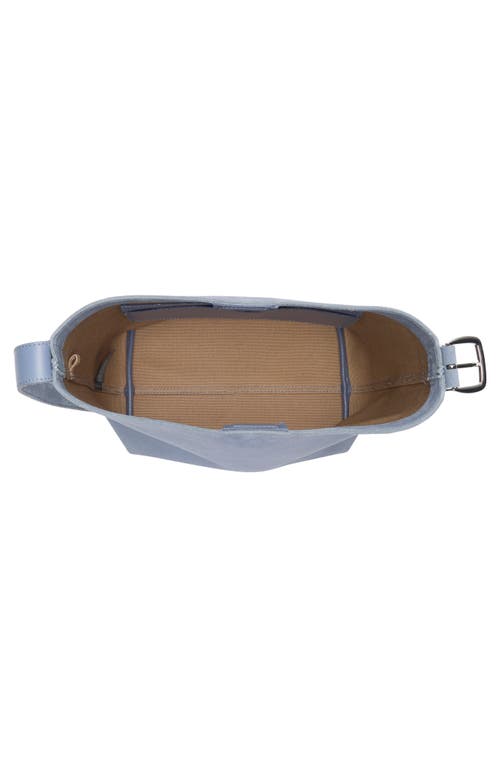 Madewell Essentials Suede Bucket Bag In Blue