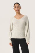 Soaked in Luxury Slrakel V-Neck Rib Knit Pullover