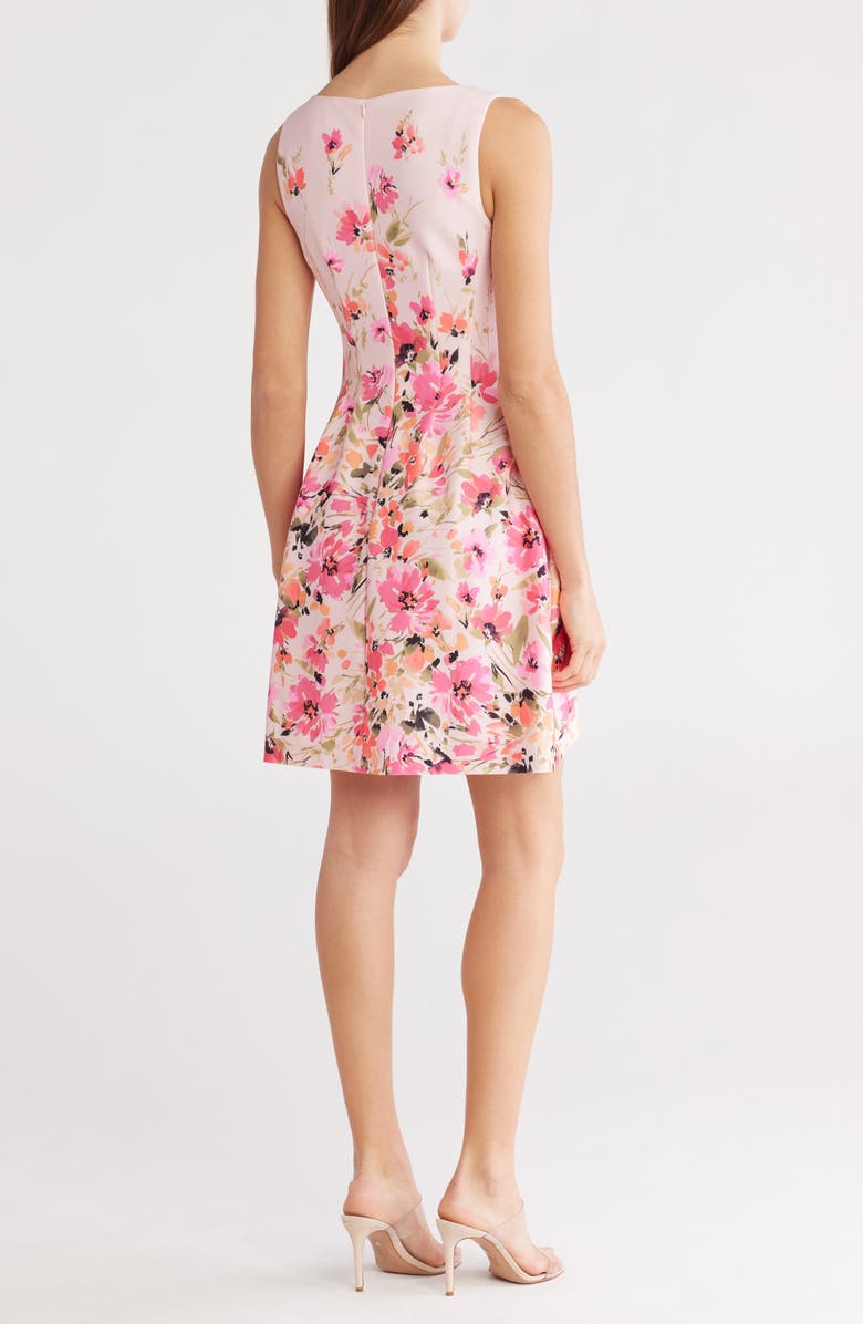 Vince Camuto Fit & Flare Sleeveless Scuba Knit Dress, Alternate, color, 