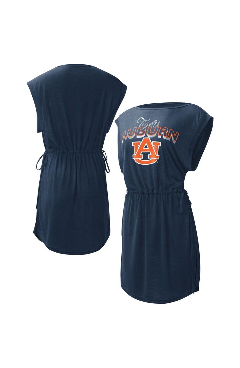 G-III 4HER BY CARL BANKS Women's G-III 4Her by Carl Banks Navy Auburn Tigers GOAT Swimsuit Cover-Up Dress, Main, color, Navy