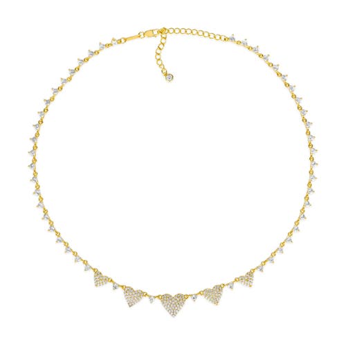 Anna Zuckerman Maria Barcelona Heart Necklace In Yellow Gold