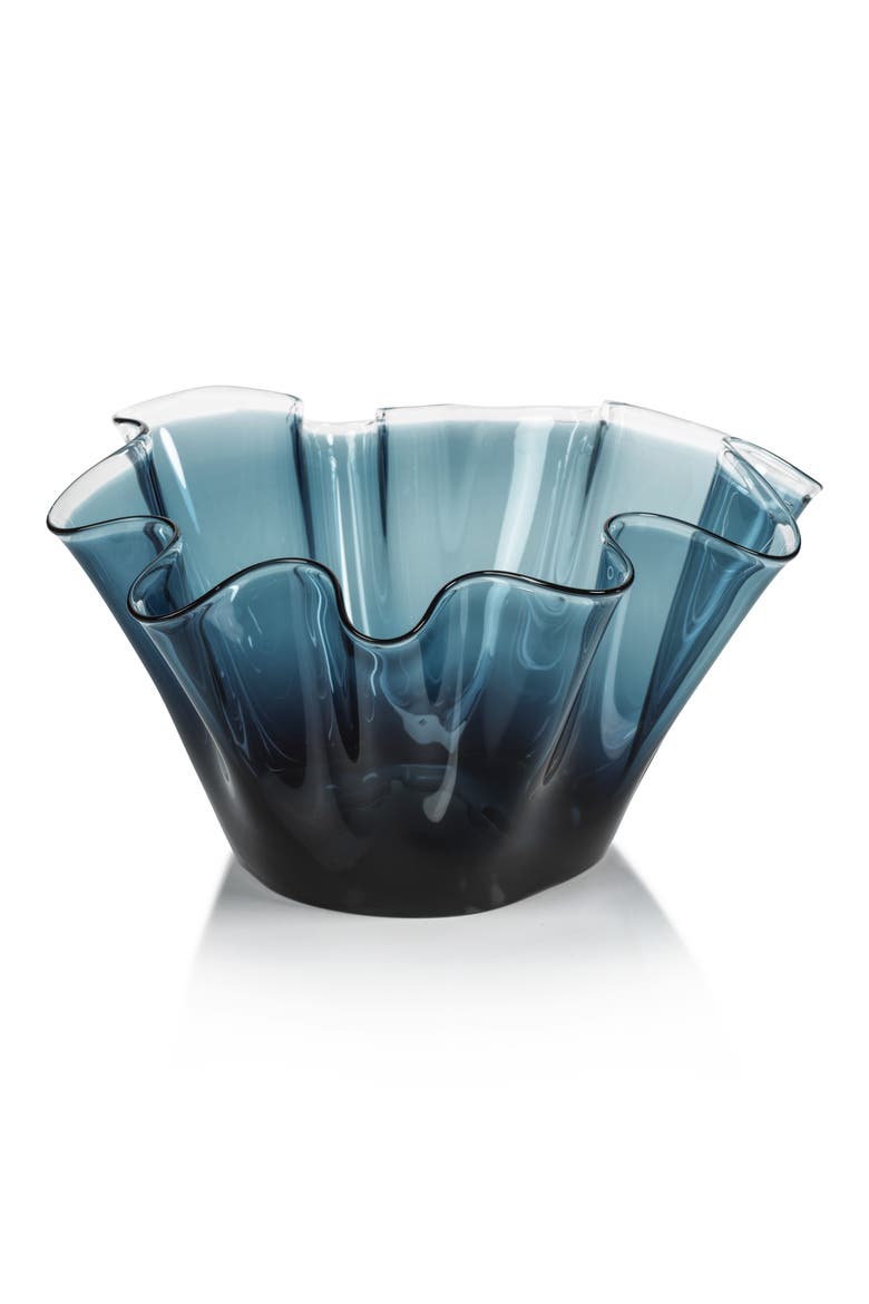 Vellerti Wave Glass Bowl, Main, color, BLUE