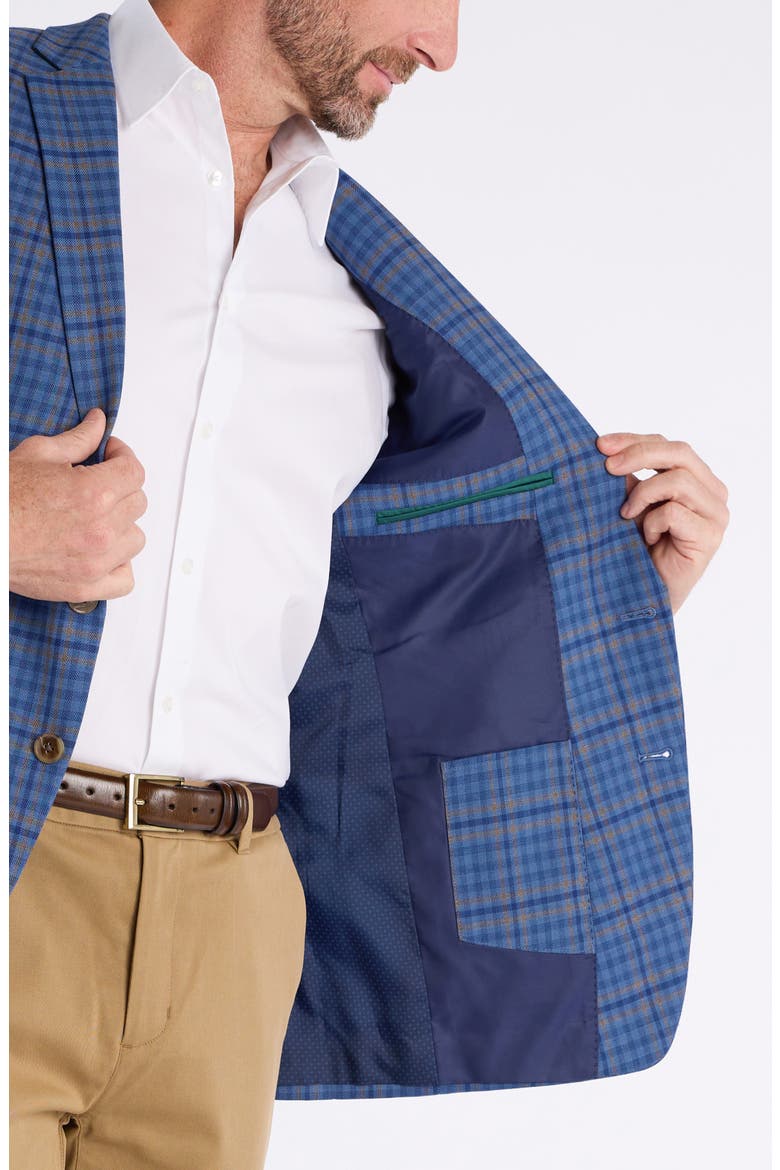 Check Wool Blend Sport Coat, Alternate, color, BLUE