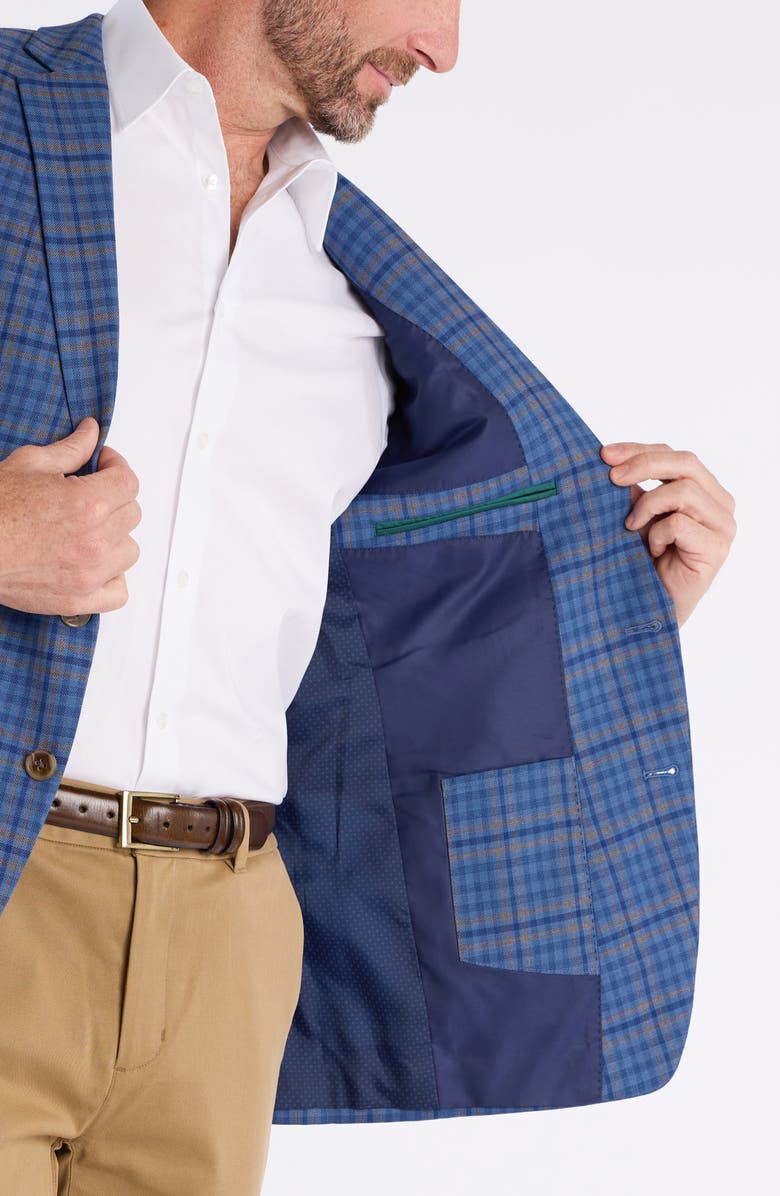 CRICKETEER Check Wool Blend Sport Coat, Alternate, color, Blue