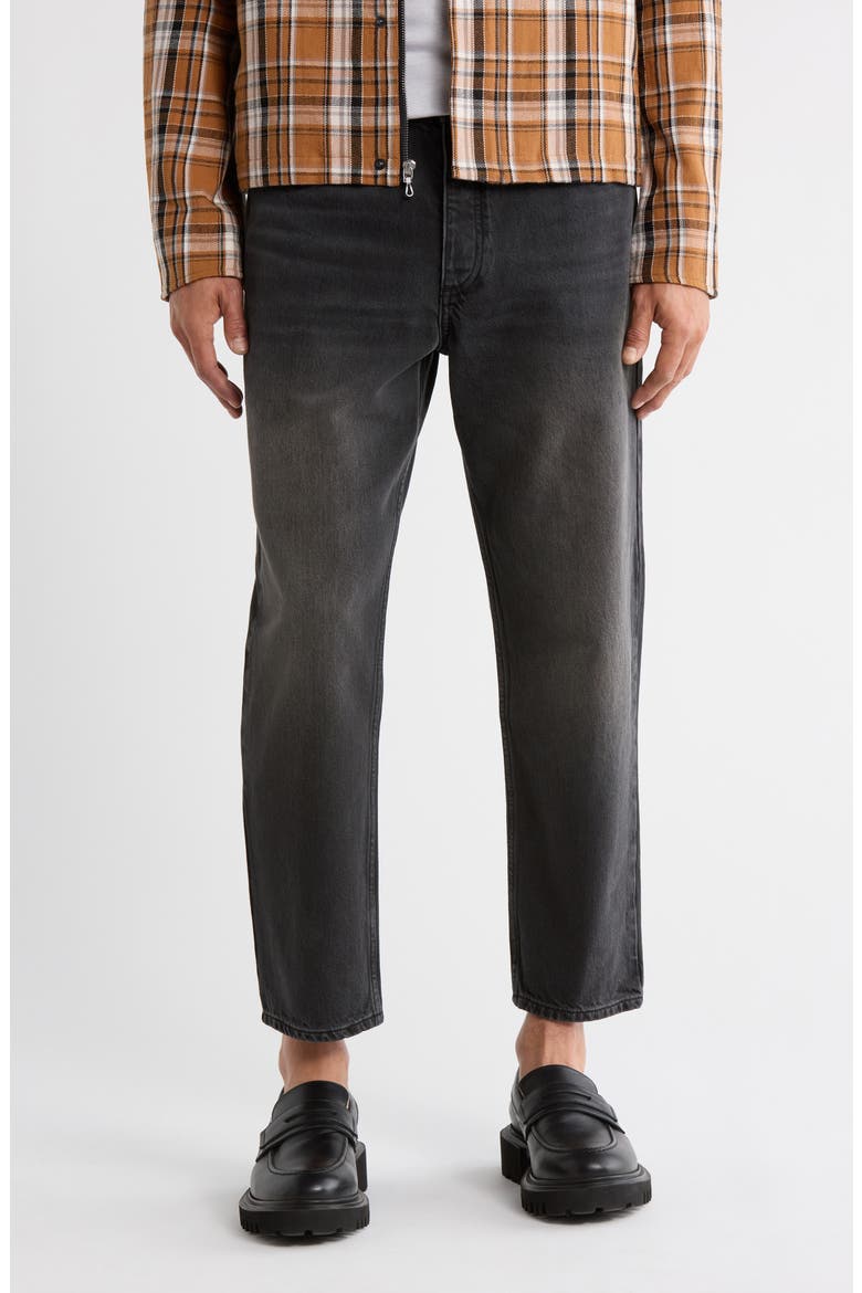 Brady Straight Leg Jeans, Main, color, WASHED BLACK