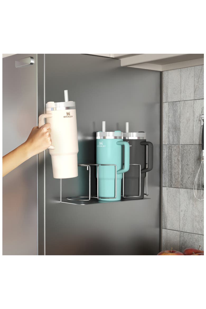 Wall Mount Cup Holder Organizer, Alternate, color, SILVER