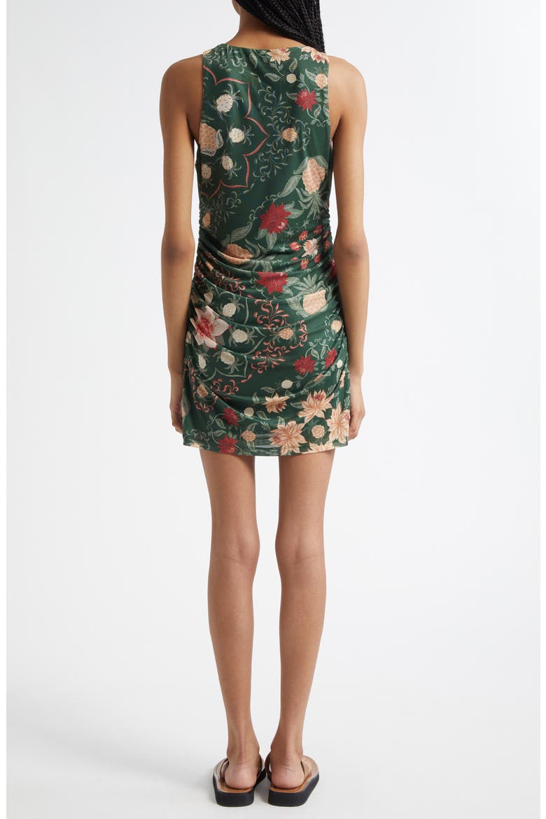 Pineapple Garden Stretch Tulle Body-Con Dress, Alternate, color, GREEN