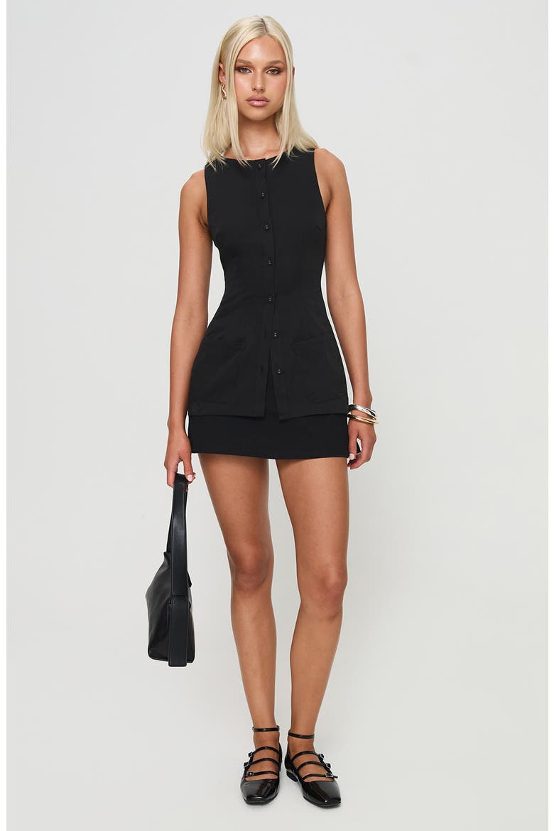 Mystick Button-Up Vest, Alternate, color, BLACK