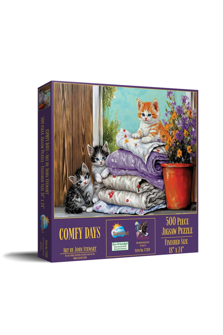 Comfy Days 500 piece Jigsaw Puzzle for Adults, Main, color, Multicolor