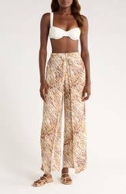 Elan Print Cover-Up Wrap Pants