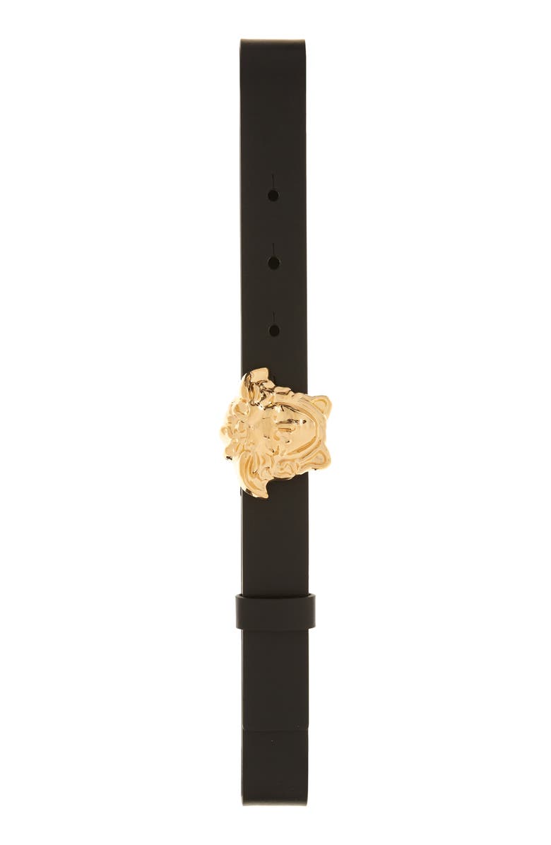 Versace Kids' Medusa Buckle Leather Belt, Main, color, 