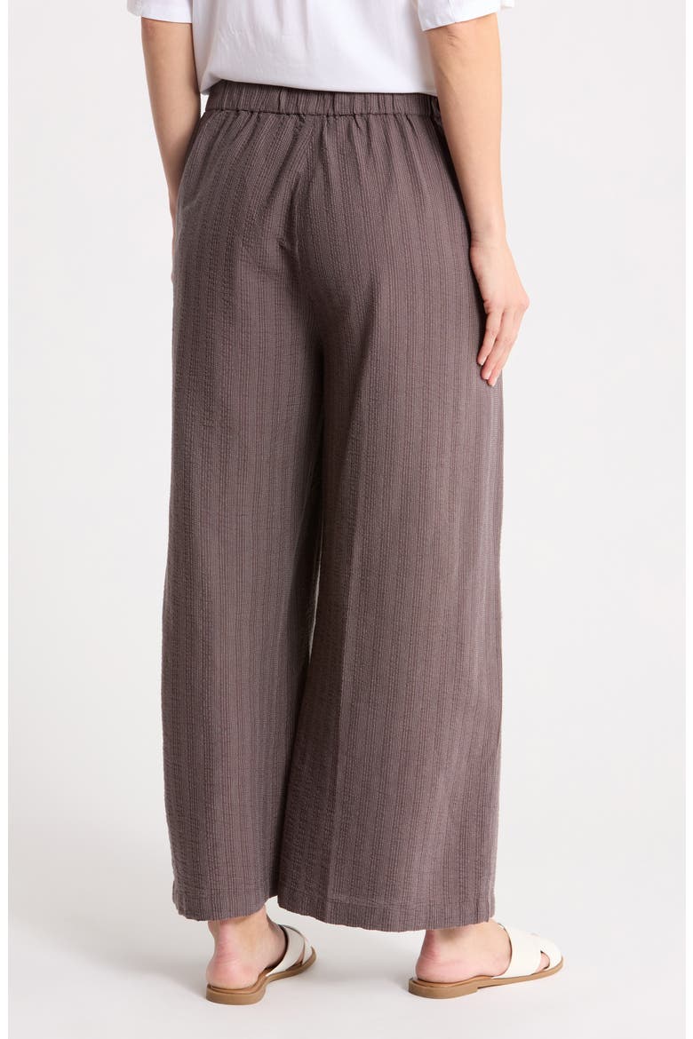Stripe Organic Cotton Blend Crop Wide Leg Pants, Alternate, color, RYE