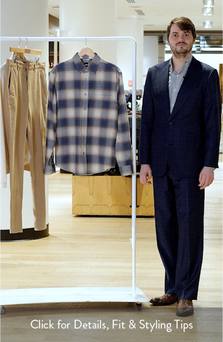 Owen Relaxed Fit Plaid Cotton Flannel Button-Up Shirt, sales video thumbnail