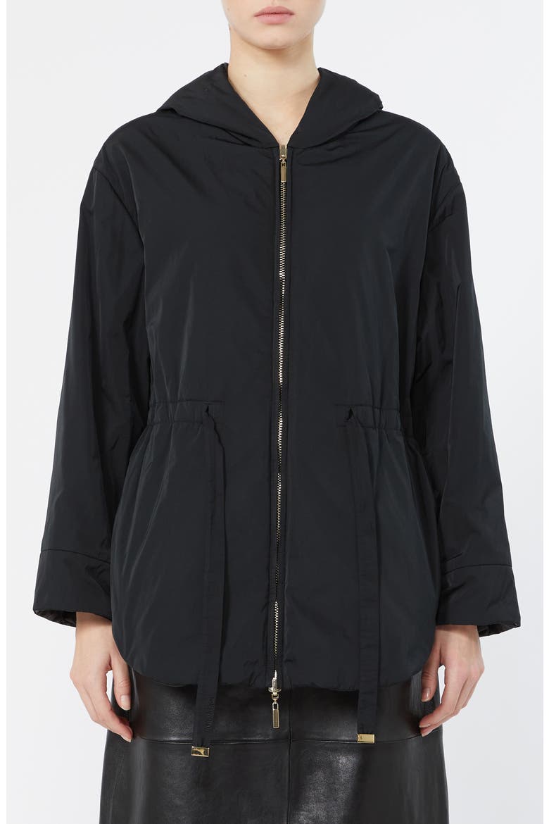 Charme Water Repellent Hooded Jacket, Main, color, BLACK