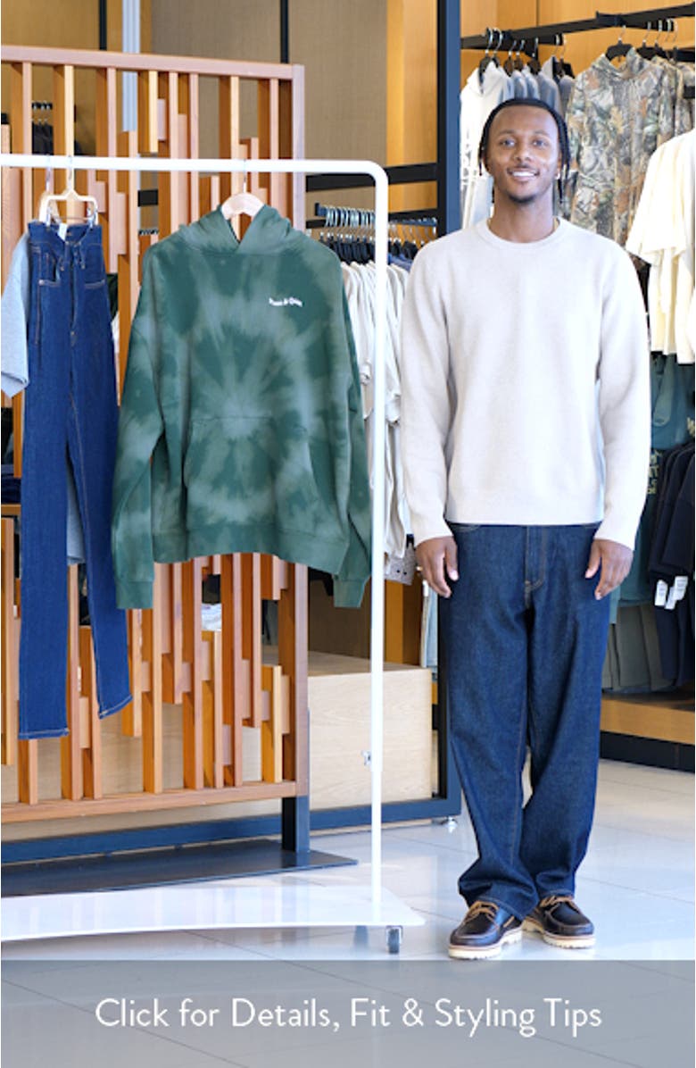 Wordmark Tie Dye Cotton Hoodie, sales video thumbnail