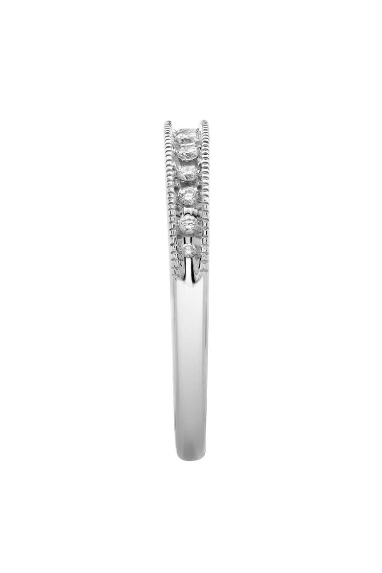 Eternity 14K Gold Round Diamond Studded Stackable Band Ring - 0.11cts, Alternate, color, 14K White Gold