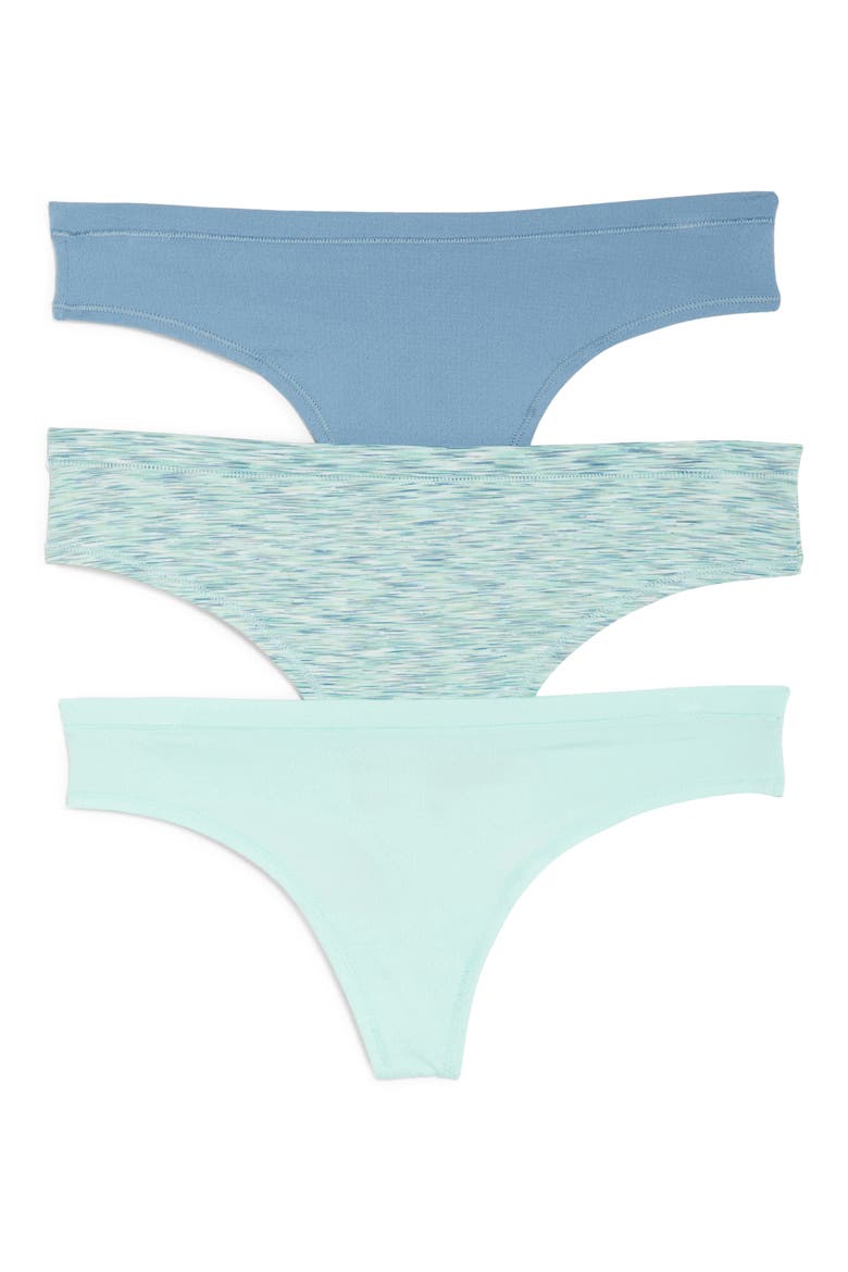 Motivate Assorted 3-Pack Thongs, Main, color, GREEN YUCCA PACK