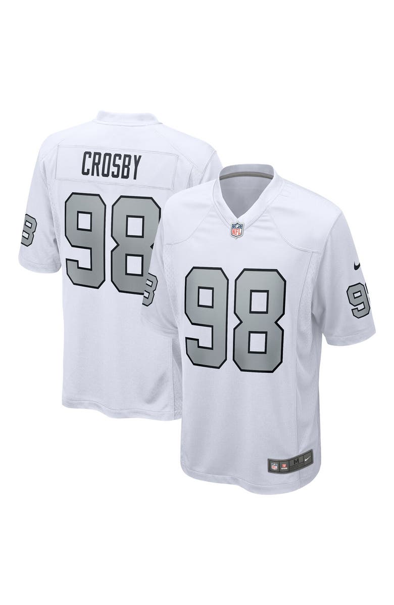 Nike Men's Nike Maxx Crosby White Las Vegas Raiders Alternate Game Jersey, Main, color, White