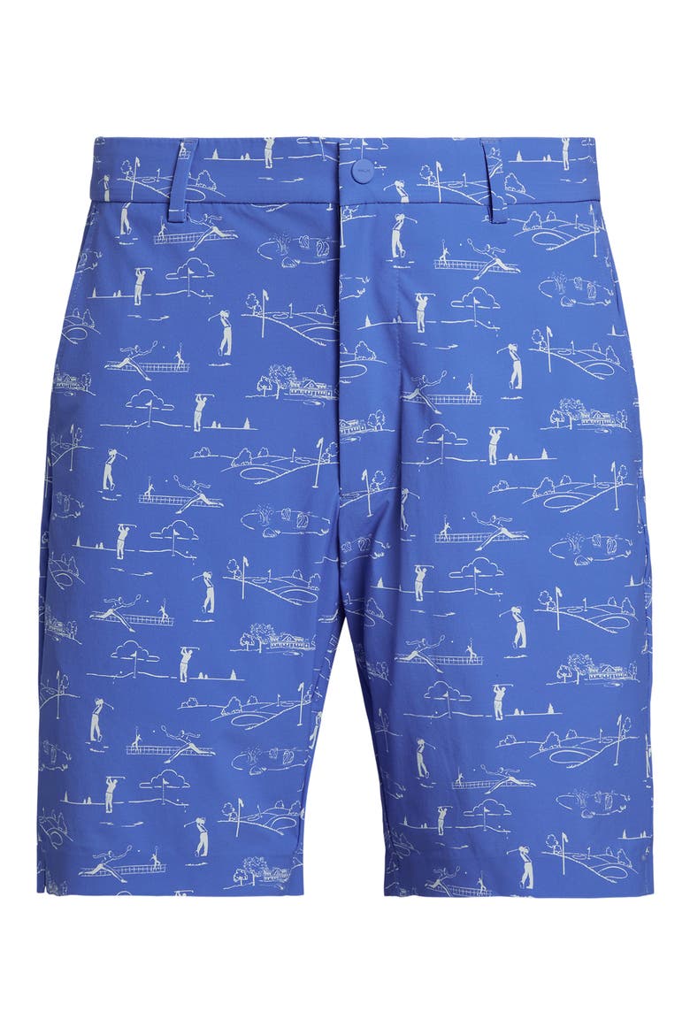 Golf Print Shorts, Alternate, color, BLUE