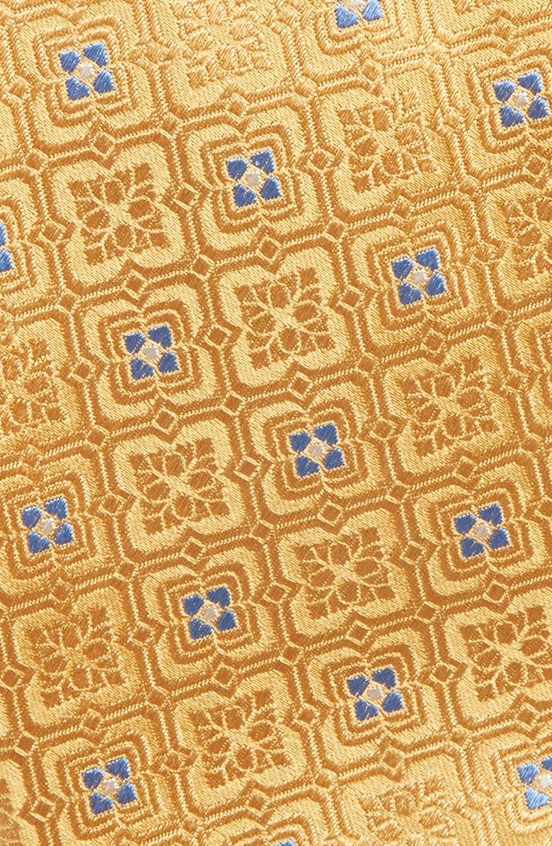 Canali Medallion Silk Tie, Alternate, color, Yellow