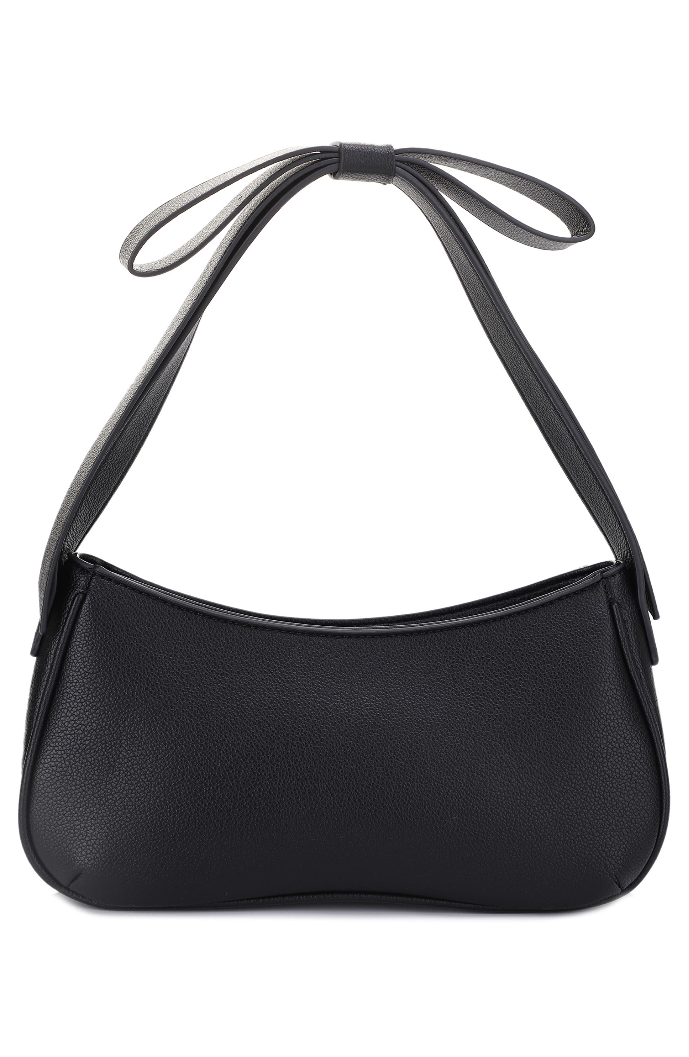 Mali + Lili Marissa Bow Recycled Vegan Leather Shoulder Bag, Alternate, color, 