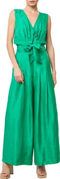 CIEBON Linnie TIe Front Wide Leg Jumpsuit