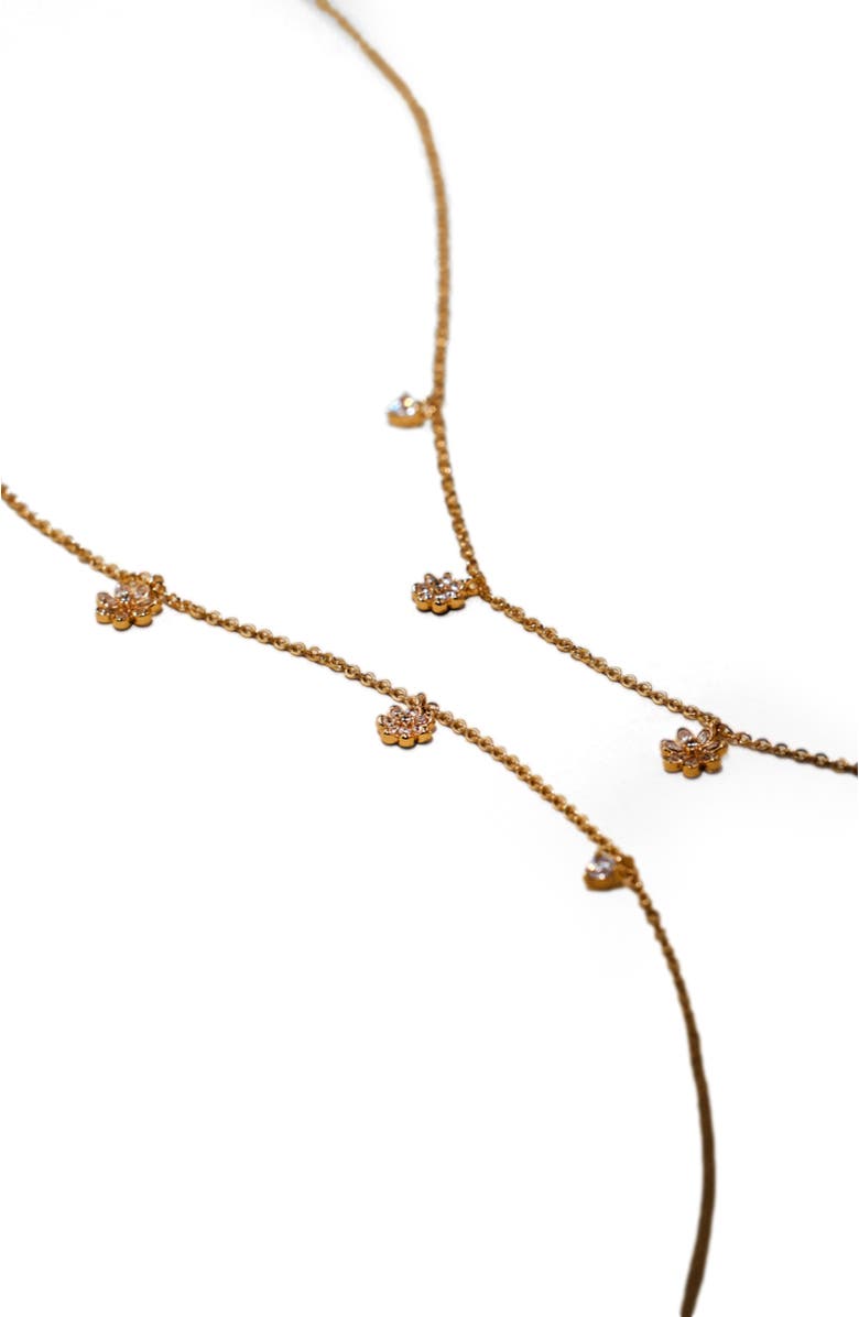 MADE BY MARY Flora Luxe Floating Necklace, Alternate, color, Gold Vermeil