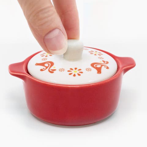 Pyrex-Inspired Casserole Ceramic Trinket Box