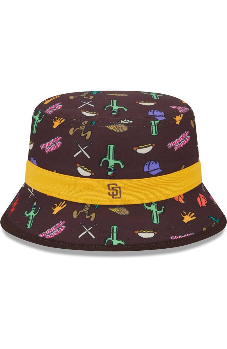 New Era Toddler New Era Brown San Diego Padres Spring Training Icon Bucket Hat, Main, color,