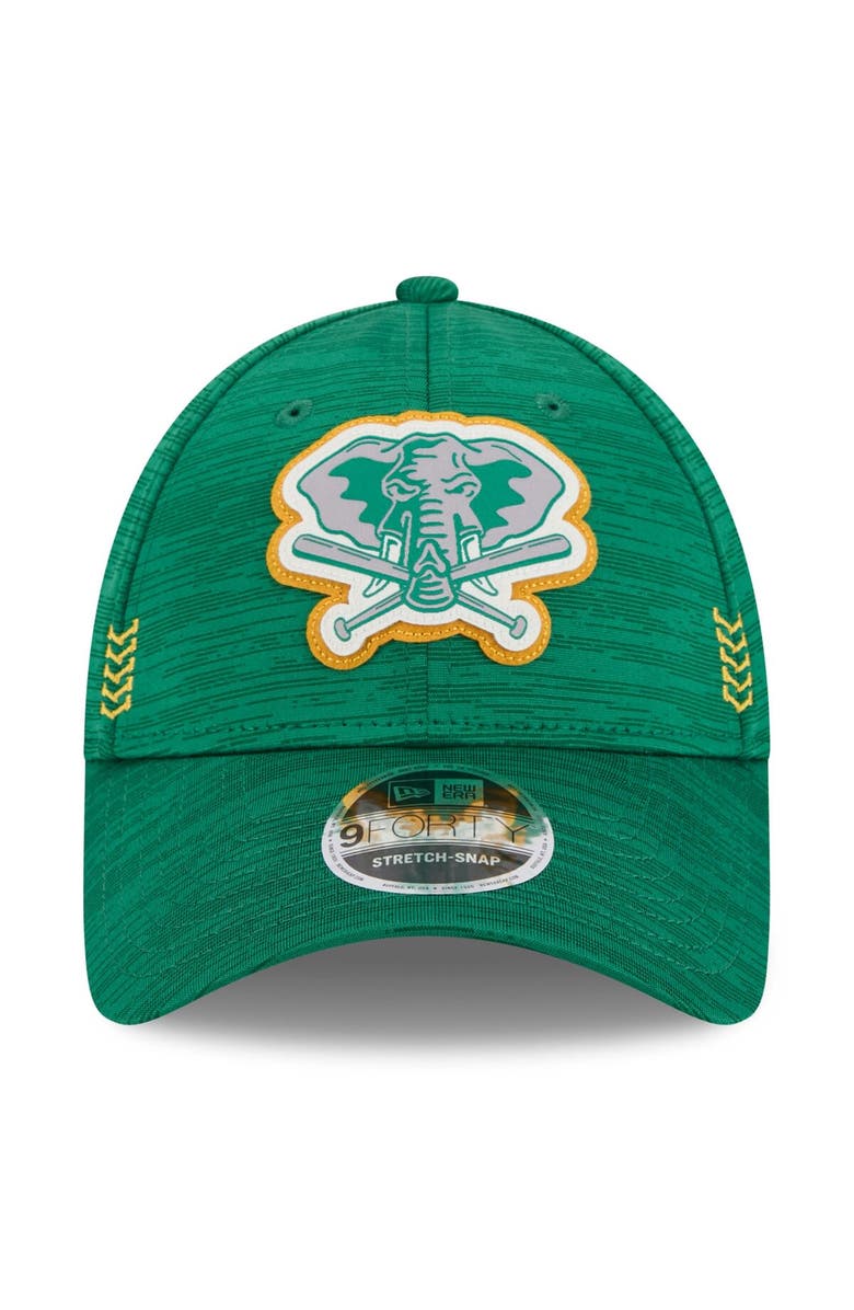 New Era Men's New Era  Green Oakland Athletics 2024 Clubhouse 9FORTY Adjustable Hat, Alternate, color, Green