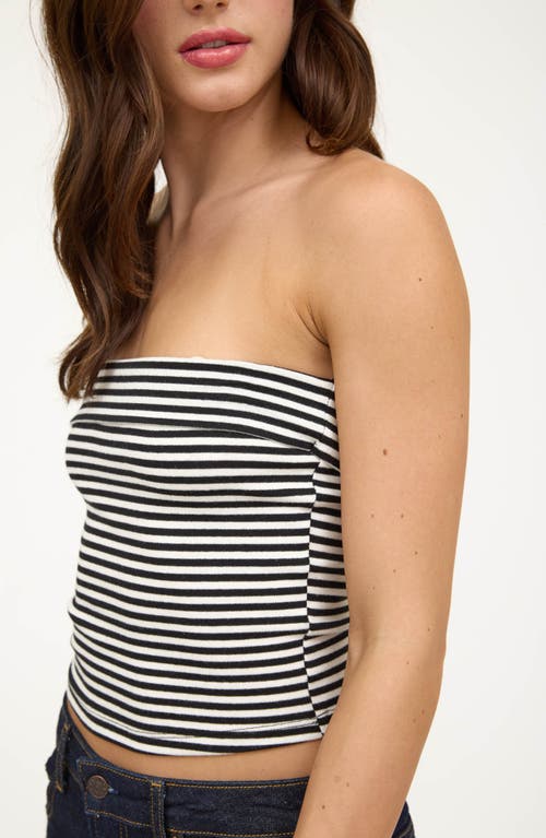 BLU PEPPER BLU PEPPER STRIPE STRETCH COTTON TUBE TOP 