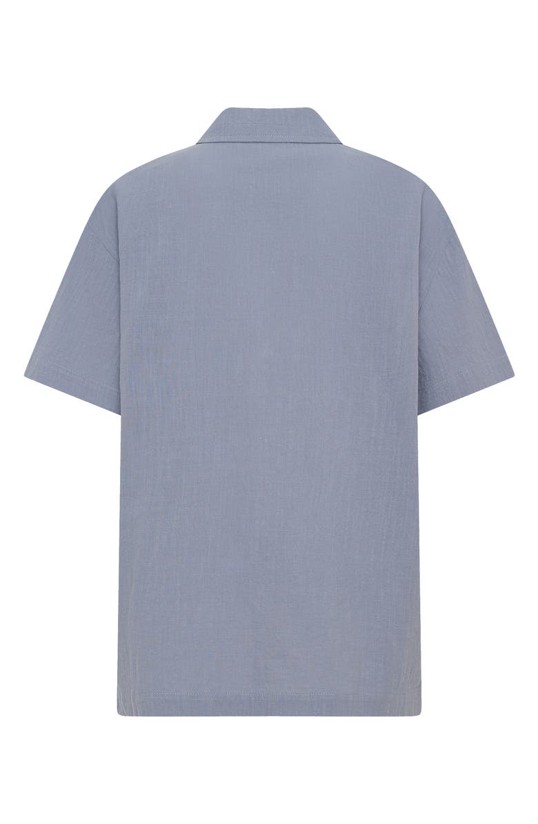 TINY TRIBE Kids' Cabana Button-Up Shirt, Alternate, color, Grey