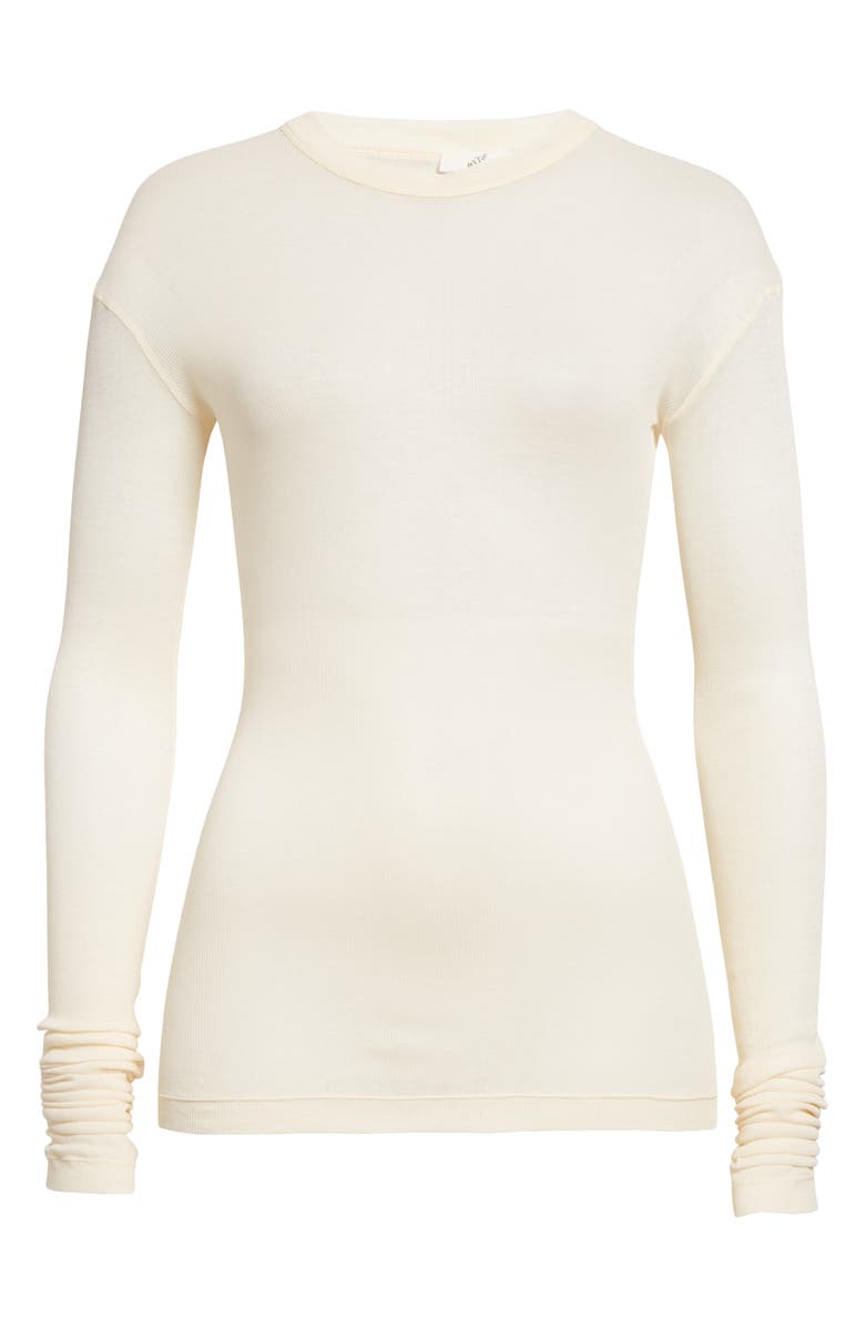 BITE Studios Semisheer Cotton Rib Jersey Top, Alternate, color,