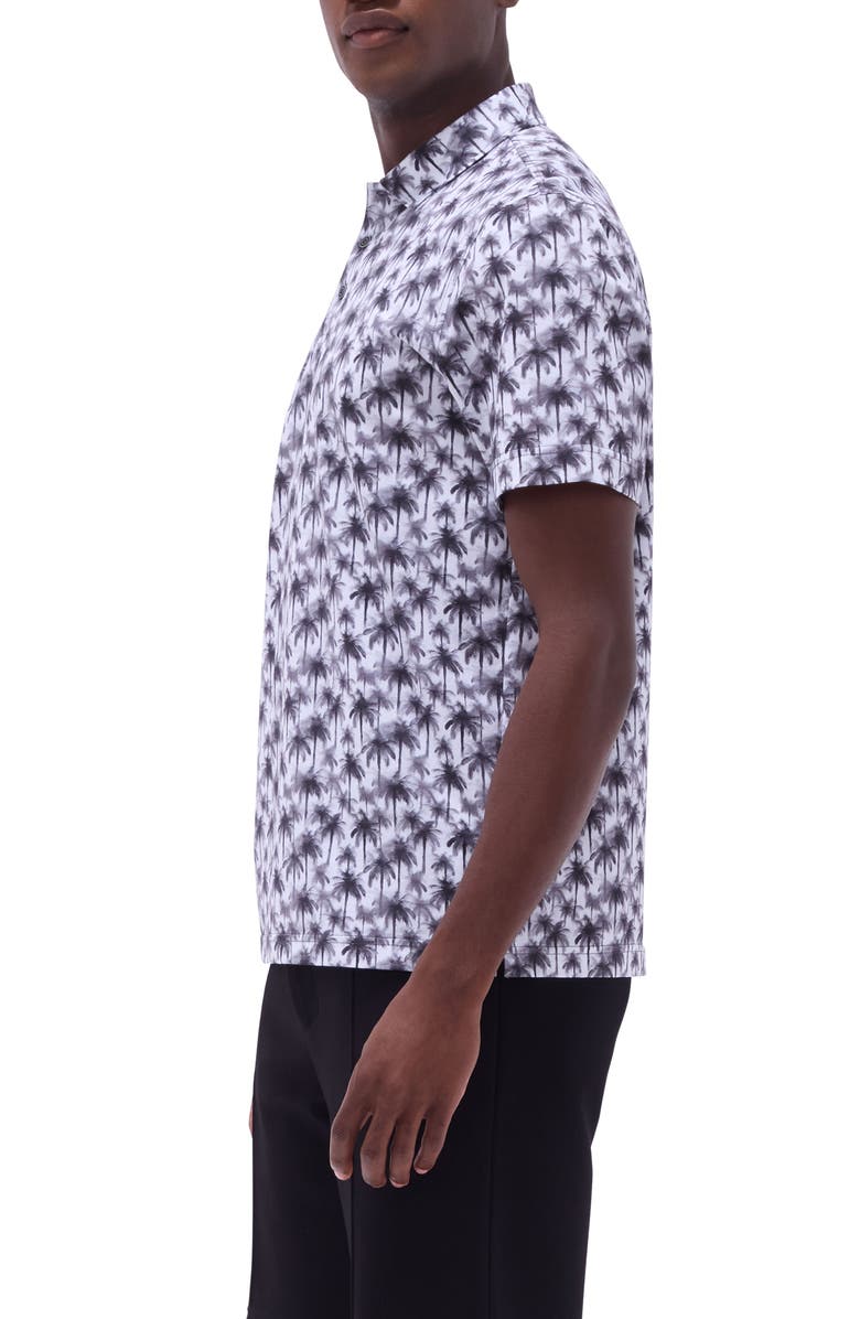 Bugatchi Victor OoohCotton<sup>®</sup> Palm Tree Print Polo, Alternate, color, Zinc