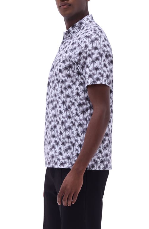 Bugatchi Victor Ooohcotton® Palm Tree Print Polo In Zinc