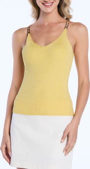 Laundry by Shelli Segal Chain Strap Sweater Tank