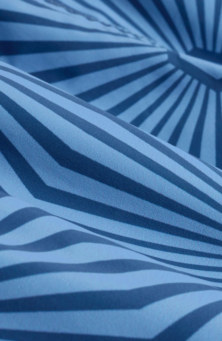 Bugatchi Cruz Print Swim Trunks, Alternate, color, Cobalt