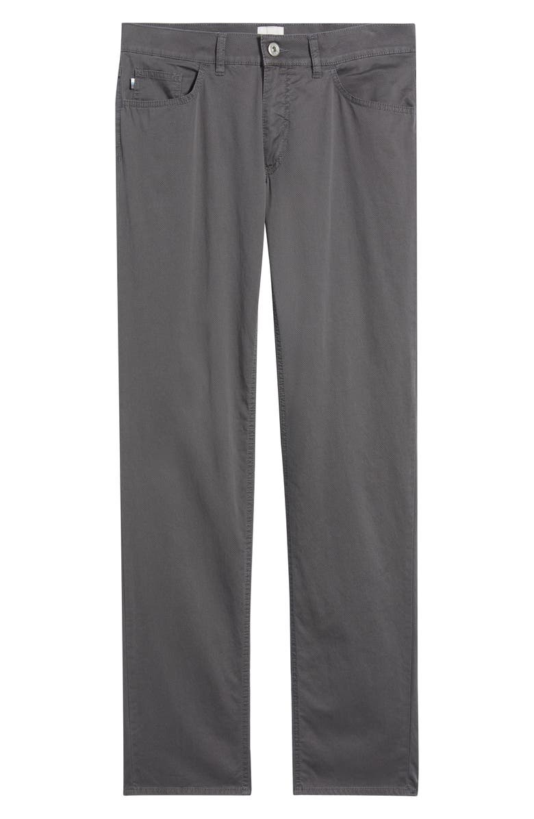 Brax Cooper Microprint Ultralight Regular Fit Straight Leg Pants, Alternate, color, Dark Grey