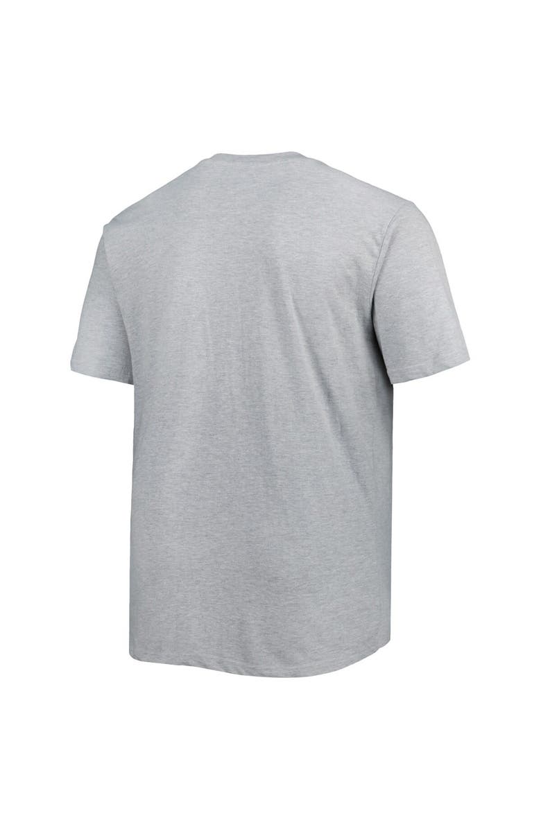 PROFILE Men's Heathered Gray Milwaukee Bucks Big & Tall Heart & Soul T-Shirt, Alternate, color, Heather Gray