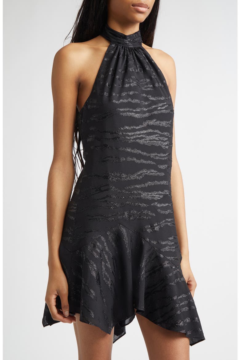 Nari Metallic Sleeveless Minidress, Alternate, color, BLACK LUREX