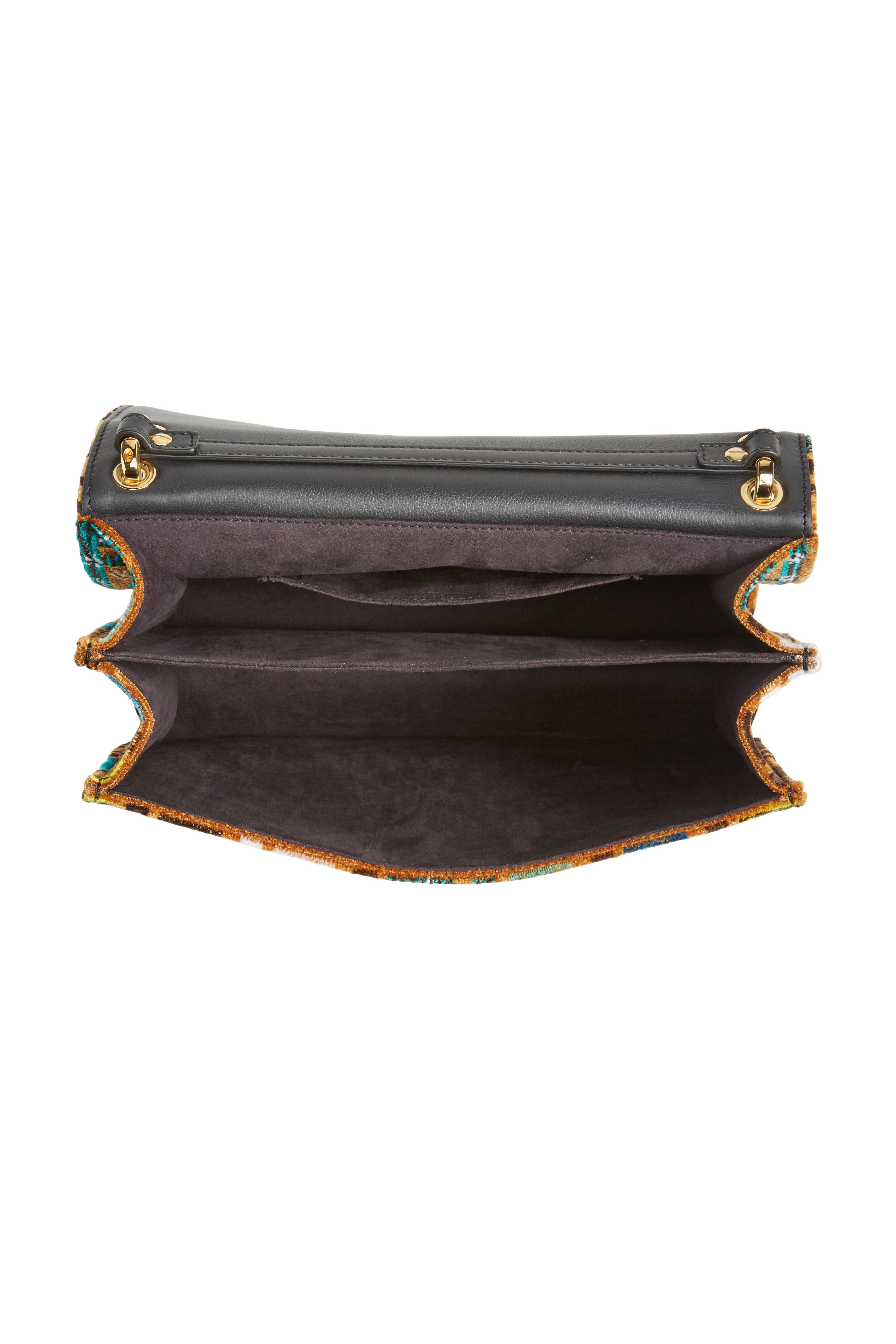 Fendi Kan I Tappetino Velvet Shoulder Bag, Alternate, color, 