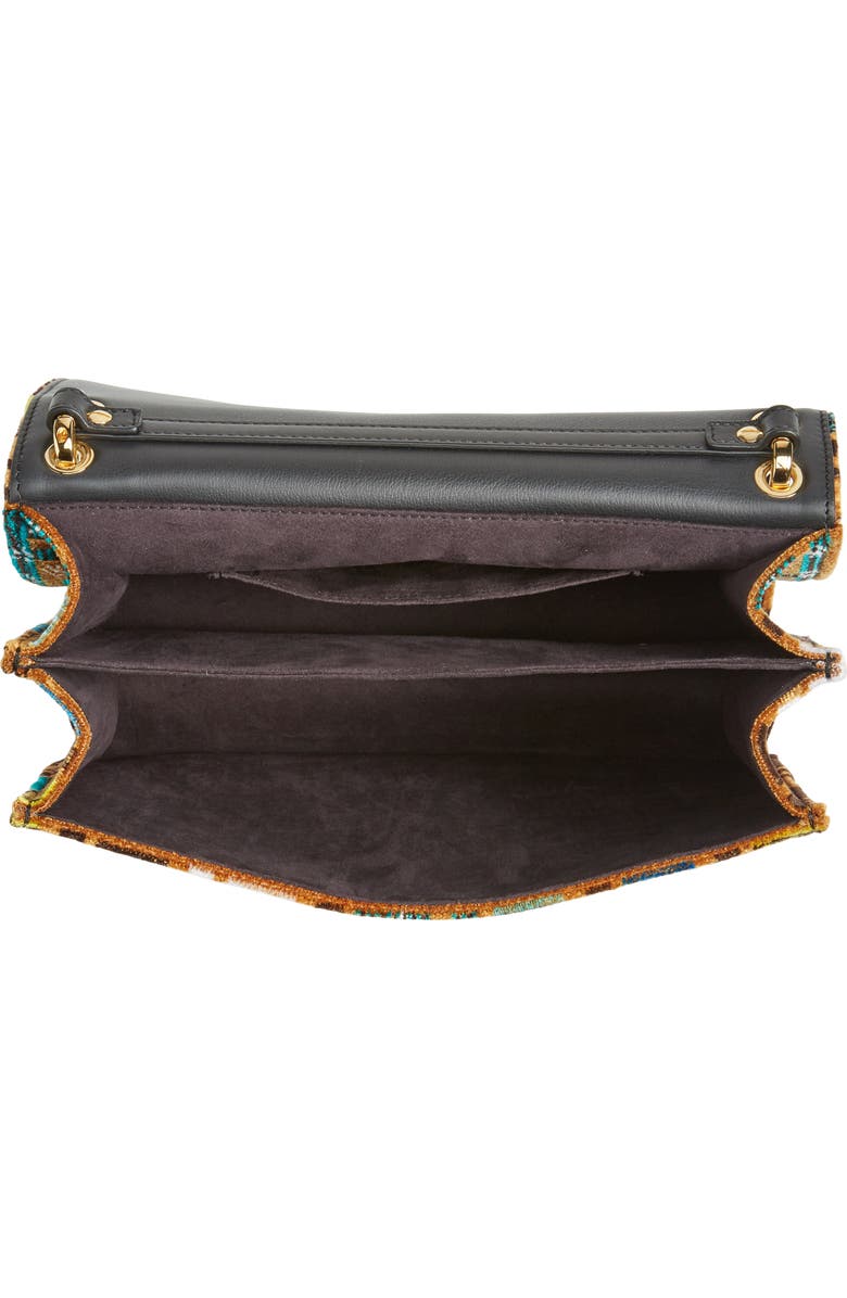 Fendi Kan I Tappetino Velvet Shoulder Bag, Alternate, color,