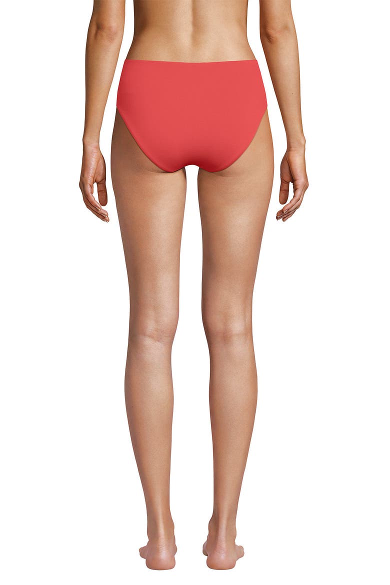 Chlorine Resistant Mid Rise Classic Bikini Bottoms, Alternate, color, Coral Bliss