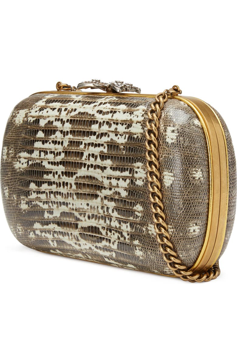 Gucci Broadway Lizard Skin Minaudière, Alternate, color,