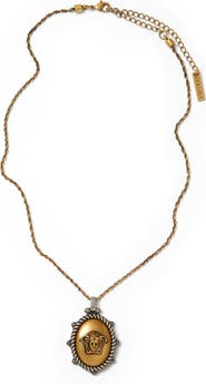 Versace Men's Tivoli Medusa Medallion Pendant Necklace
