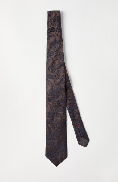 Brunello Cucinelli Paisley Silk Tie In Pink