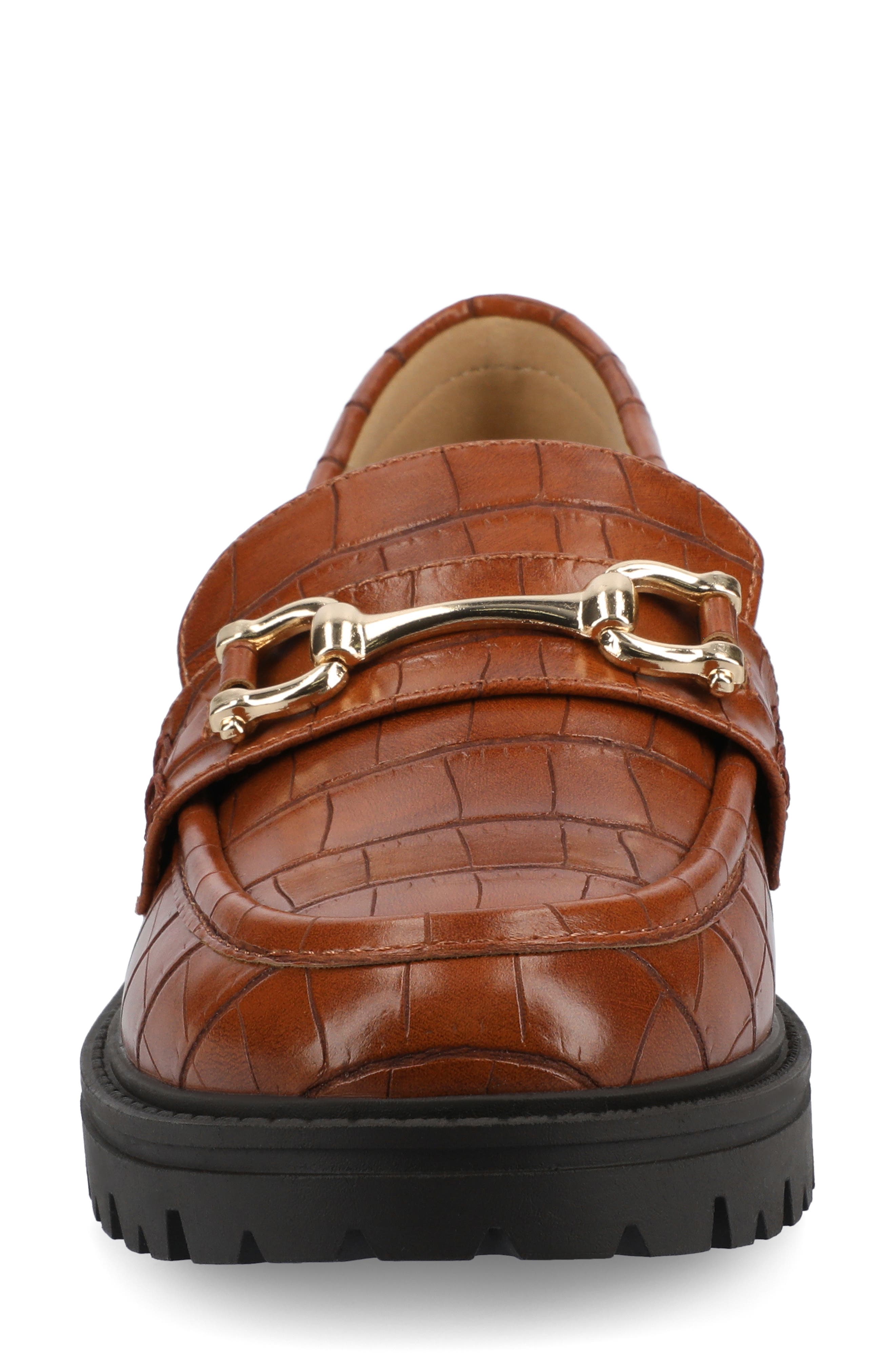 Jessamy Lug Loafer, Alternate, color, COGNAC CROCO